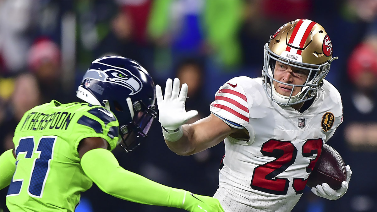 Christian McCaffrey Breaks 49ers Single season Rushing TD Record NBC christian-mccaffrey-breaks-49ers-single-season-rushing-td-record-nbc