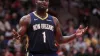Report: Zion out for Kings-Pelicans play-in tournament game
