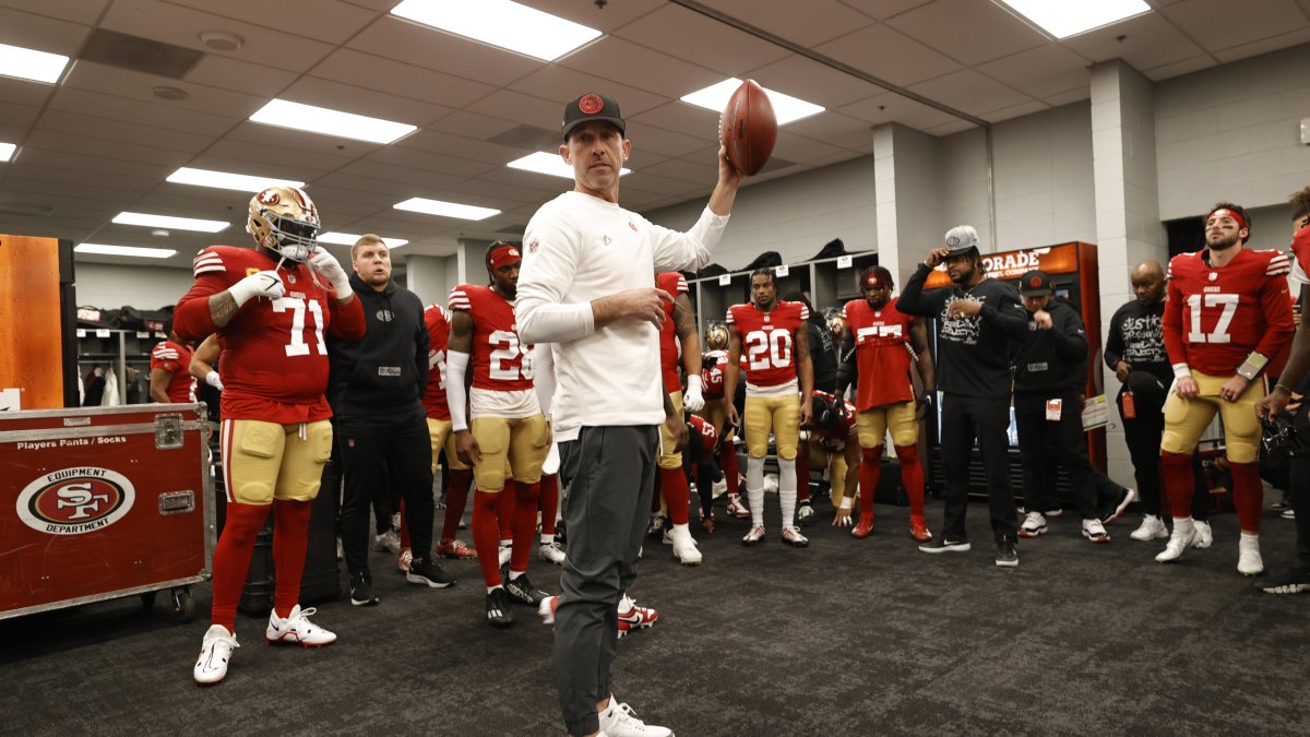 Kyle Shanahan shows 49ers stat to sum up tough challenge vs. Ravens – NBC Sports Bay Area & California