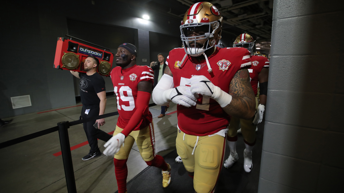 Trent Williams Plans New Playoff Entry Song for 49ers in Bumpboxx – NBC Sports Bay Area and California