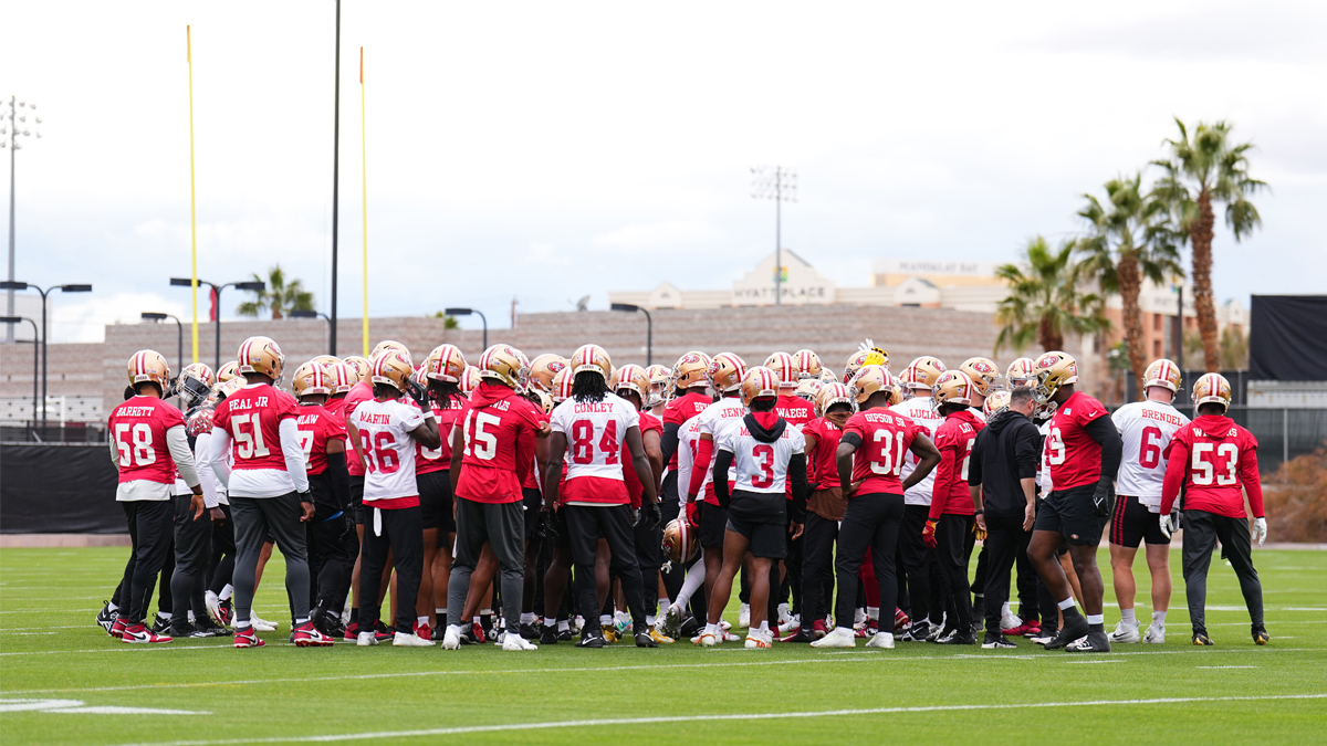 Gezonde, gefocuste 49ers benadrukken werk in de rode zone tijdens de laatste training voor Super Bowl 58 – NBC Sports Bay Area en Californië