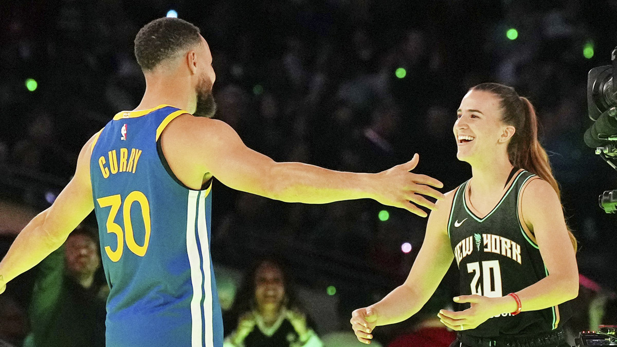 Steph Curry, Sabrina Ionescu impress social media in 3point challenge