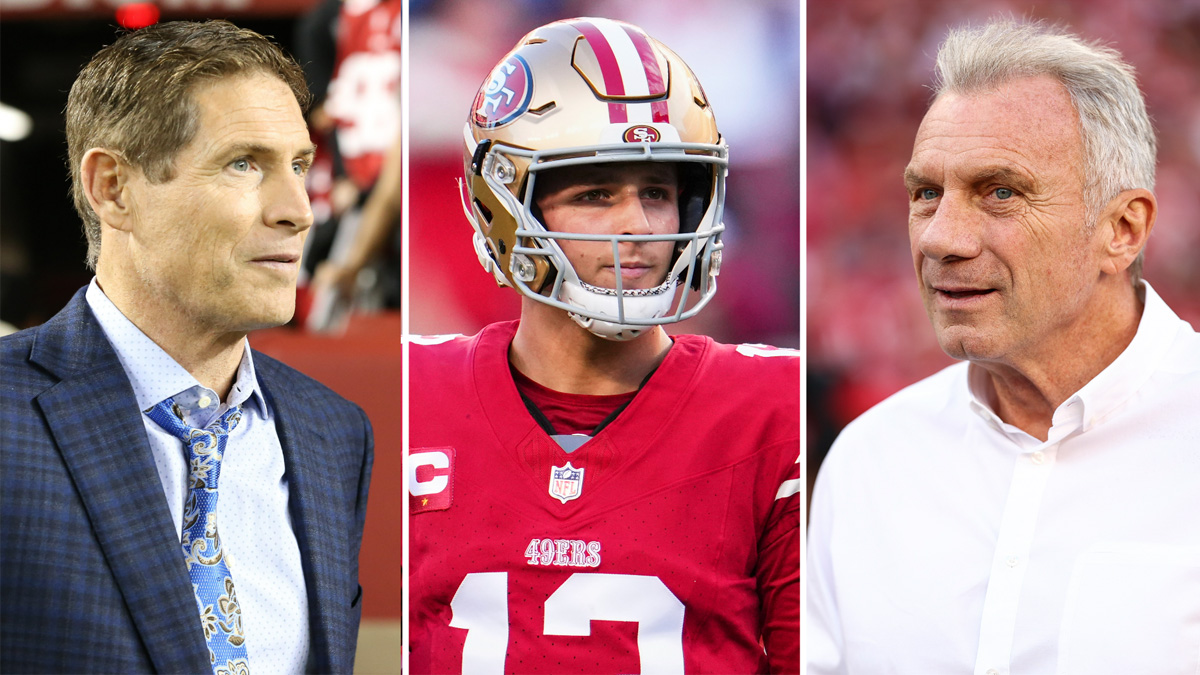 Брук Пърди дава подробности за съветите от великите 49ers Джо Монтана и Стив Йънг – NBC Sports Bay Area и Калифорния