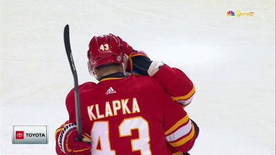 Klapka's first NHL goal comes in Sharks' 5-1 loss to Flames