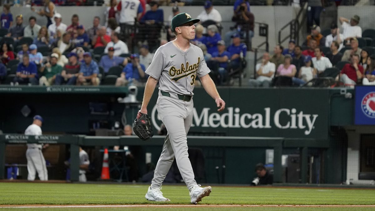 Sears fuels A's second series victory with no-hit bid vs. Rangers