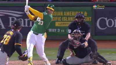 Watch Bleday's first career multi-homer game in A's win over Pirates