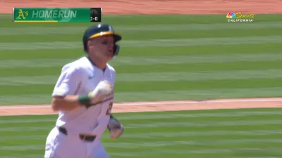 Nevin homer extends the A's lead over Pirates