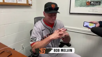 Yaz's homer in Giants' win at Fenway made Melvin smile