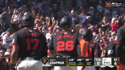 Chapman grand slam opens scoring for Giants vs. Reds