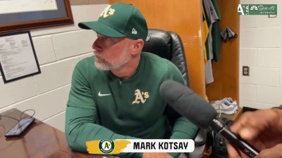 Kotsay discusses A's costly mistakes in loss to Astros
