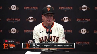 Melvin praises Giants' pitching in 4-1 win over Dodgers