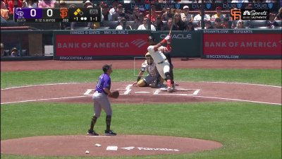 Matos' three-run shot in first gives Giants early lead vs. Rockies