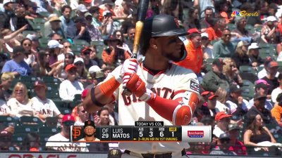 Matos drives in six runs in Giants' win over Rockies