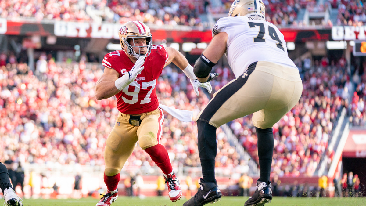 Where 49ers’ Nick Bosa sits among 2024 NFL sack projections, per ESPN