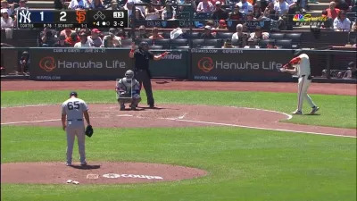 Schmitt hits his second home run of the series to pad Giants' lead vs. Yankees