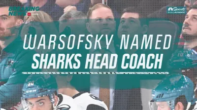 Sharks announce Warsofsky as team's next head coach