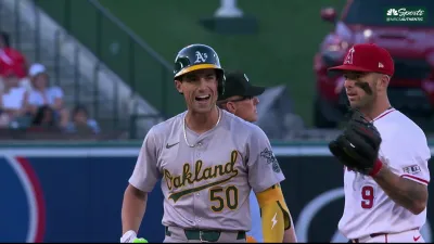 Alvarez has big night for A's in his first MLB start