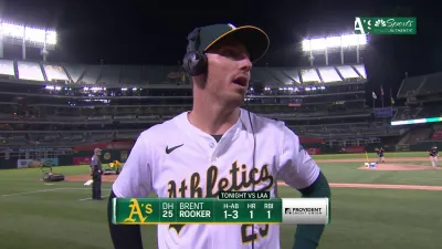 Rooker details his approach at plate after A's win over Angels