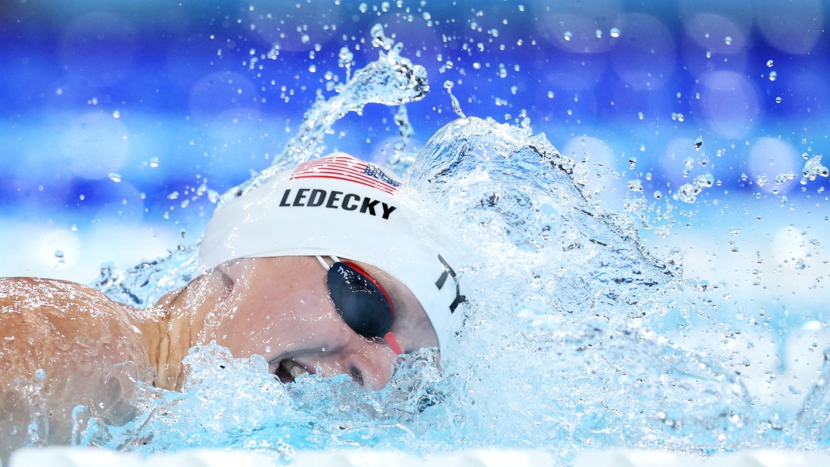 Katie Ledecky wins women’s 1500m freestyle heat at 2024 Olympics NBC