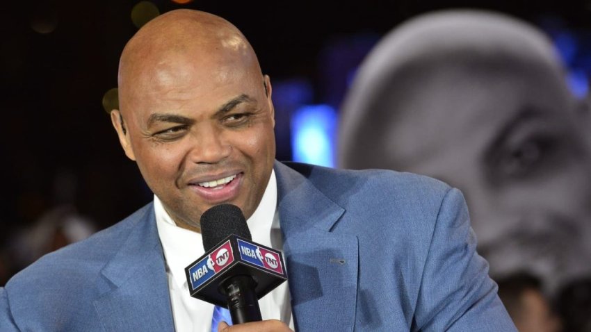 A close up shot of NBA TNT Analyst, Charles Barkley talking on set before the New York Knicks game against the Cleveland Cavaliers on October 25, 2016 at Quicken Loans Arena in Cleveland, Ohio. (Photo by David Dow/NBAE via Getty Images)