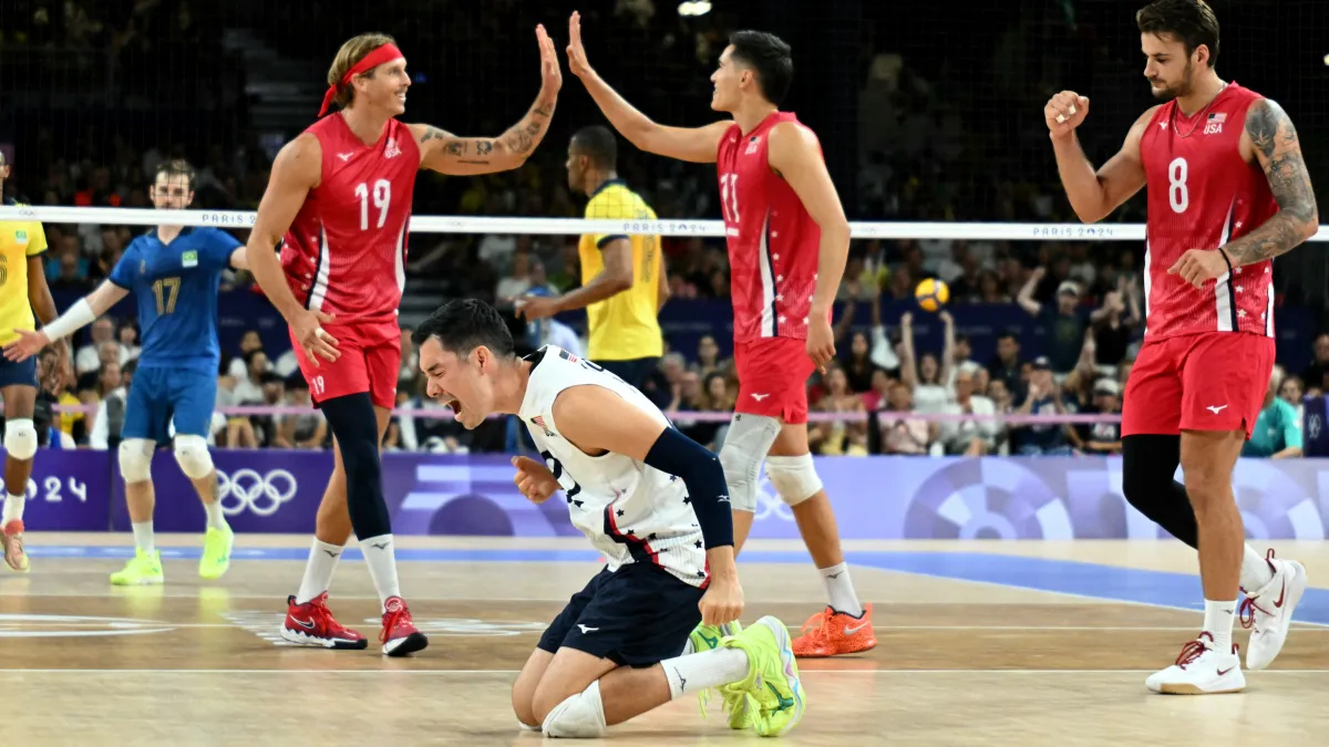 Team USA beats Brazil in men’s volleyball to reach semifinals at Paris