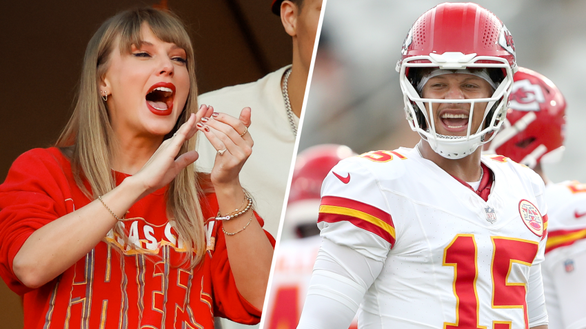 Taylor Swift and Patrick Mahomes