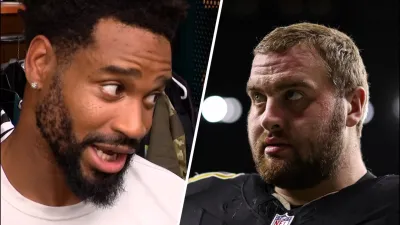 Slay voices displeasure after late hit out of bounds by Saints tackle Trevor Penning