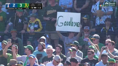 Watch final out at Oakland Coliseum to give A's 3-2 win over Rangers