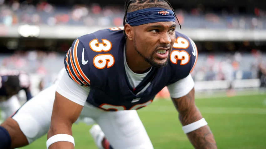 CHICAGO, IN – AUGUST 17: Jonathan Owens #36 of the Chicago Bears stretches on the field prior to an NFL preseason football game against the Cincinnati Bengals, at Soldier Field on August 17, 2024 in Chicago, Illinois. (Photo by Todd Rosenberg/Getty Images)