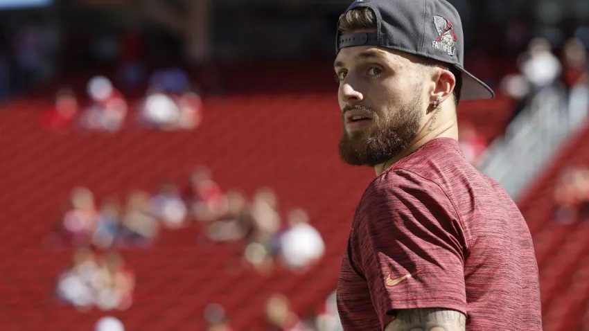 SANTA CLARA, CALIFORNIA – SEPTEMBER 09: Wide receiver Ricky Pearsall #14 of the San Francisco 49ers looks on during warm ups before playing the New York Jets at Levi’s Stadium on September 09, 2024 in Santa Clara, California. (Photo by Lachlan Cunningham/Getty Images)