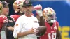 49ers coach Shanahan had fitting visual reaction to Bell's dropped pass