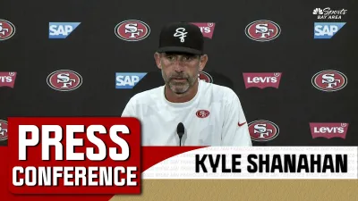 Shanahan reacts to Saleh's Jets firing, 49ers' red-zone struggles