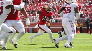 49ers coach Kyle Shanahan speaks to reporters after San Francisco’s 24-23 loss to the Arizona Cardinals on Sunday at Levi’s Stadium and details his team’s red-zone woes this season.