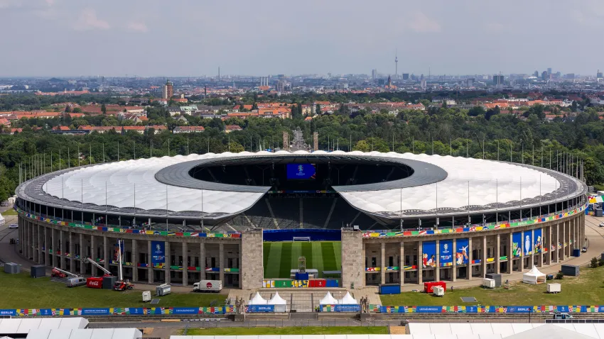 A general view of the stadium Olympiastadion