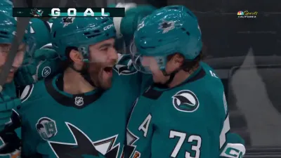 Kunin scores go-ahead Sharks goal in second period vs. Sabres