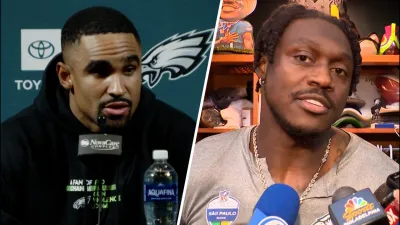 Hurts, Brown acknowledge need for improvement in Eagles passing game