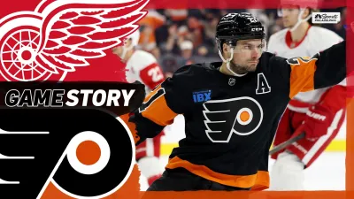 Laughton scores FOUR goals and 100th of his career in win over Red Wings