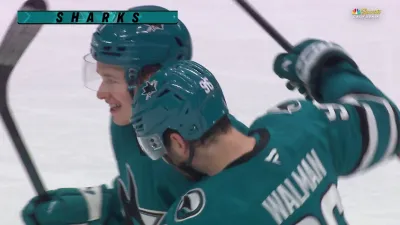 Celebrini ties it up with wild no-look goal against Jets