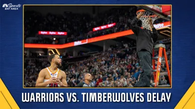 Warriors vs. Timberwolves tip-off delayed due to odd net malfunction