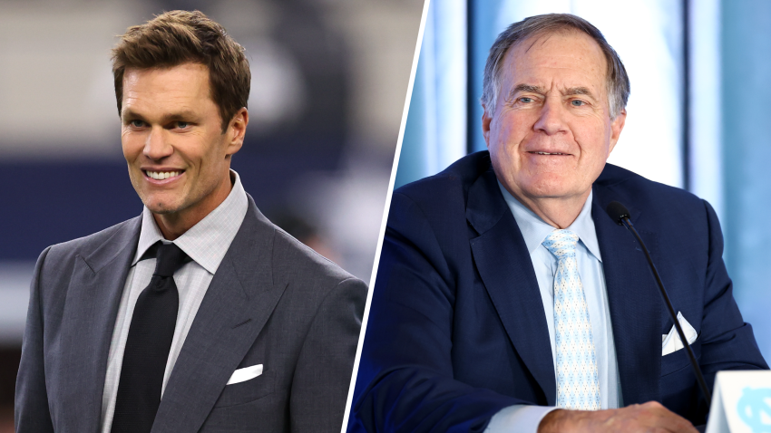 Split image of Tom Brady and Bill Belichick