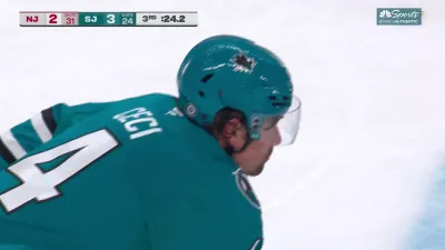 Sharks defenseman Ceci nets game-winning goal vs. Devils