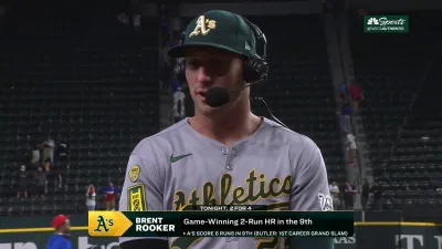 Rooker breaks down game-winning homer in Athletics-Rangers game
