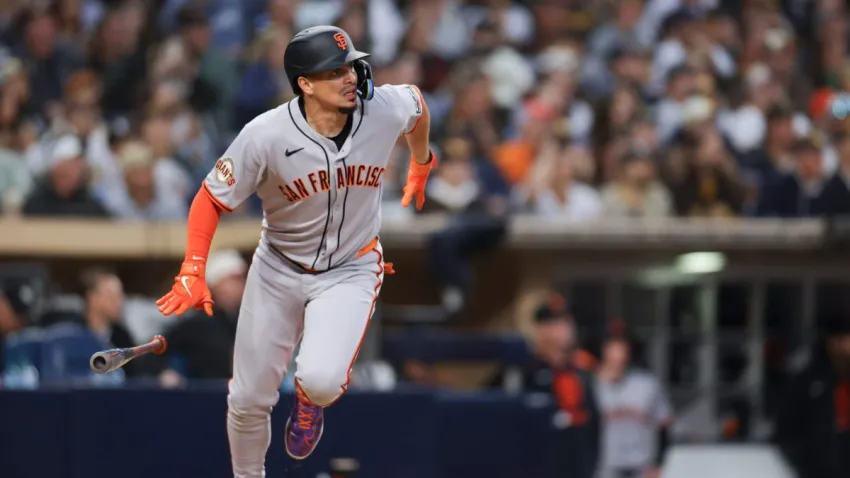 SAN DIEGO, CA – APRIL 29: Willy Adames #2 of the San Francisco Giants hits a solo home run in the fourth inning  during the game between the San Francisco Giants and the San Diego Padres at Petco Park on Tuesday, April 29, 2025 in San Diego, California. (Photo by Vincent Mizzoni/MLB Photos via Getty Images)