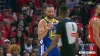 Steph Curry angry after no foul called when Dillon Brooks whacks thumb on shot