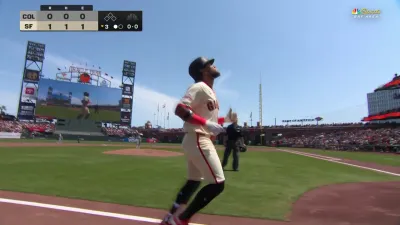 Matos gets Giants started with third-inning homer vs. Rockies