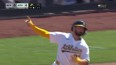 Langeliers' blast puts Athletics back in front vs. Yankees