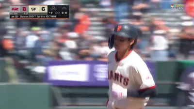 Lee homers in second straight game to trim Giants' deficit vs. D-backs