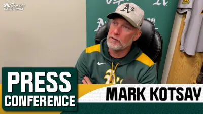 Kotsay remains confident in Athletics' offense after 9-1 loss to Giants
