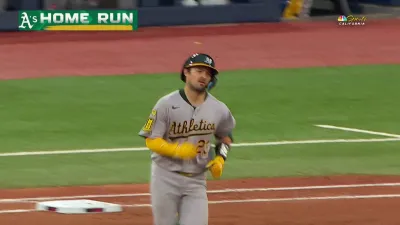 Langeliers goes deep to narrow Athletics' deficit vs. Blue Jays