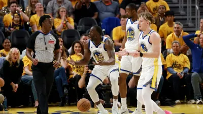 SAN FRANCISCO, CALIFORNIA – MAY 10: Draymond Green #23 of the Golden State Warriors reacts towards a referee against the Minnesota Timberwolves during the second quarter in Game Three of the Western Conference Second Round NBA Playoffs at Chase Center on May 10, 2025 in San Francisco, California. NOTE TO USER: User expressly acknowledges and agrees that, by downloading and or using this photograph, User is consenting to the terms and conditions of the Getty Images License Agreement. (Photo by Ezra Shaw/Getty Images)